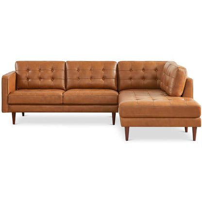 Ashcroft Furniture Lucco Genuine Leather Sectional